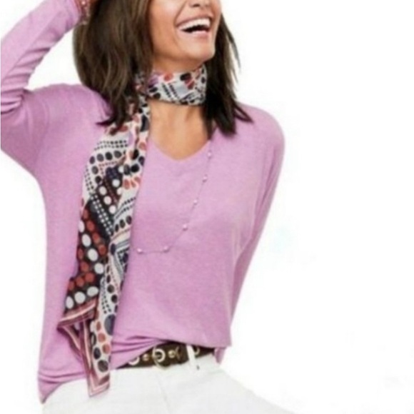 CAbi Serenity Tee-  Long Sleeve, Heliotrope. CAbi 5744 - Picture 1 of 6